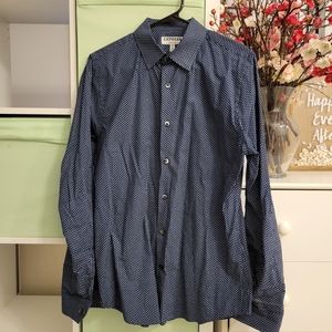 Express Mens Dress Shirts Navy Blue